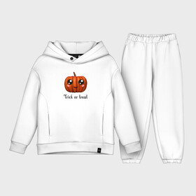 Детский костюм хлопок Oversize с принтом Halloween pumpkin в Екатеринбурге,  |  | Тематика изображения на принте: halloween | pumpkin | trick or treat | кошелек или жизнь | подарок на хэллуин | тыква