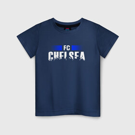 Детская футболка хлопок с принтом FC Chelsea в Екатеринбурге, 100% хлопок | круглый вырез горловины, полуприлегающий силуэт, длина до линии бедер | chelsea | football | london | soccer | лондон | футбол | челси