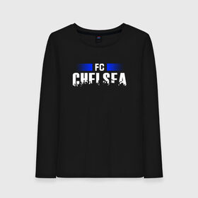 Женский лонгслив хлопок с принтом FC Chelsea в Екатеринбурге, 100% хлопок |  | chelsea | football | london | soccer | лондон | футбол | челси