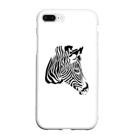 Чехол для iPhone 7Plus/8 Plus матовый с принтом Zebra в Екатеринбурге, Силикон | Область печати: задняя сторона чехла, без боковых панелей | Тематика изображения на принте: africa | black | savanna | stripe | white | zebra | африка | белый | зебра | полоска | саванна | черный