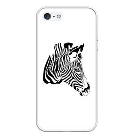 Чехол для iPhone 5/5S матовый с принтом Zebra в Екатеринбурге, Силикон | Область печати: задняя сторона чехла, без боковых панелей | Тематика изображения на принте: africa | black | savanna | stripe | white | zebra | африка | белый | зебра | полоска | саванна | черный