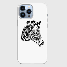 Чехол для iPhone 13 Pro Max с принтом Zebra в Екатеринбурге,  |  | Тематика изображения на принте: africa | black | savanna | stripe | white | zebra | африка | белый | зебра | полоска | саванна | черный