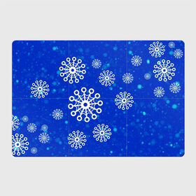 Магнитный плакат 3Х2 с принтом Снежинки в Екатеринбурге, Полимерный материал с магнитным слоем | 6 деталей размером 9*9 см | новогодние снежинки | снег | снежинка | снежинки | январьские снежинки
