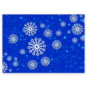 Поздравительная открытка с принтом Снежинки в Екатеринбурге, 100% бумага | плотность бумаги 280 г/м2, матовая, на обратной стороне линовка и место для марки
 | новогодние снежинки | снег | снежинка | снежинки | январьские снежинки