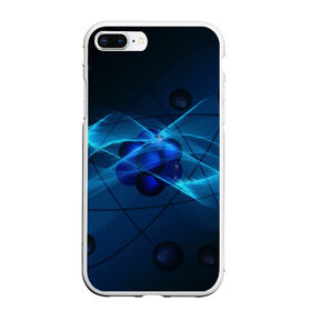Чехол для iPhone 7Plus/8 Plus матовый с принтом Атом в Екатеринбурге, Силикон | Область печати: задняя сторона чехла, без боковых панелей | автом | атомы | молекула | молекулы | наука | физика