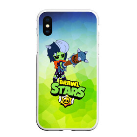 Чехол для iPhone XS Max матовый с принтом Brawl Stars Zombibi в Екатеринбурге, Силикон | Область печати: задняя сторона чехла, без боковых панелей | bibi | crow | halloween | leon | logo game | nita | sandy | zombie | биби | бравл старс | бравлер | браво | герои | девочкам | детям | зомби | зомбиби | леон | логотипы игр | мальчикам | монстр | нечисть | сенди | хеллоуин | хэллоуин |