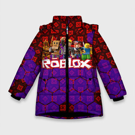 Зимняя куртка для девочек 3D с принтом Roblox Роблокс в Екатеринбурге, ткань верха — 100% полиэстер; подклад — 100% полиэстер, утеплитель — 100% полиэстер. | длина ниже бедра, удлиненная спинка, воротник стойка и отстегивающийся капюшон. Есть боковые карманы с листочкой на кнопках, утяжки по низу изделия и внутренний карман на молнии. 

Предусмотрены светоотражающий принт на спинке, радужный светоотражающий элемент на пуллере молнии и на резинке для утяжки. | 