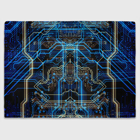 Плед 3D с принтом Сircuit-$$$ в Екатеринбурге, 100% полиэстер | закругленные углы, все края обработаны. Ткань не мнется и не растягивается | abstraction | chip | circuit | lines | neon | processor | shapes | texture | абстракция | линии | неон | процессор | схема | текстура | формы | чип