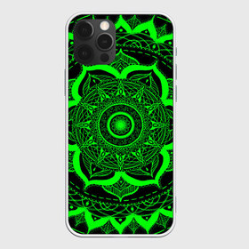 Чехол для iPhone 12 Pro Max с принтом Mandala в Екатеринбурге, Силикон |  | Тематика изображения на принте: abstraction | light green | mandala | pattern | shape | tangled | texture | абстракция | запутанный | салатовый | текстура | узор | формы