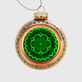 Стеклянный ёлочный шар с принтом Mandala  в Екатеринбурге, Стекло | Диаметр: 80 мм | abstraction | light green | mandala | pattern | shape | tangled | texture | абстракция | запутанный | салатовый | текстура | узор | формы