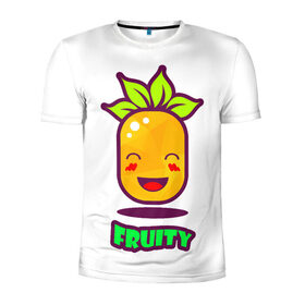Мужская футболка 3D спортивная с принтом Fruity в Екатеринбурге, 100% полиэстер с улучшенными характеристиками | приталенный силуэт, круглая горловина, широкие плечи, сужается к линии бедра | fruit | ананас | вкусно | сладость | фрукты