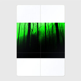 Магнитный плакат 2Х3 с принтом G-loomy в Екатеринбурге, Полимерный материал с магнитным слоем | 6 деталей размером 9*9 см | fog | forest | gloomy | green fog | night | radiation | trees | деревья | зеленый туман | лес | мрачный | ночь | радиация | туман