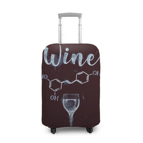 Чехол для чемодана 3D с принтом Формула Винишка в Екатеринбурге, 86% полиэфир, 14% спандекс | двустороннее нанесение принта, прорези для ручек и колес | wine | винишко | вино | виски | девичник