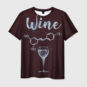 Мужская футболка 3D с принтом Формула Винишка в Екатеринбурге, 100% полиэфир | прямой крой, круглый вырез горловины, длина до линии бедер | wine | винишко | вино | виски | девичник