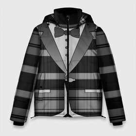 Мужская зимняя куртка 3D с принтом Пиджак в клетку в Екатеринбурге, верх — 100% полиэстер; подкладка — 100% полиэстер; утеплитель — 100% полиэстер | длина ниже бедра, свободный силуэт Оверсайз. Есть воротник-стойка, отстегивающийся капюшон и ветрозащитная планка. 

Боковые карманы с листочкой на кнопках и внутренний карман на молнии. | бабочка | босс молокосос | бутоньерка | в клетку | галстук | джентельмен | директор | жених | клеточка | косплей | костюм | маскарад | муж | одежда | официант | пиджак | принт | пуговица | пуговка