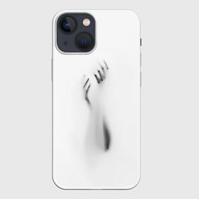 Чехол для iPhone 13 mini с принтом Руки за стеклом в Екатеринбурге,  |  | необычное | прикольное | руки | стекло | тренд