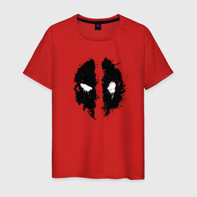 Мужская футболка хлопок с принтом Deadpool logo в Екатеринбурге, 100% хлопок | прямой крой, круглый вырез горловины, длина до линии бедер, слегка спущенное плечо. | deadpool | logo | marvel | mutant | vdshardan | wade wilson | болтливый наемник | вэйд вилсон | дадпул | дедпул | дэдпул | дэтпул | комиксы | логотип | марвел | мутант | супергерой | уэйд уилсон