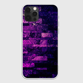 Чехол для iPhone 12 Pro Max с принтом Purple-Wall в Екатеринбурге, Силикон |  | abstraction | bricks | dark | pink | purple | ribbed | texture | tiles | wall | абстракция | кирпичи | плитка | ребристый | розовый | стена | текстура | темный | фиолетовый