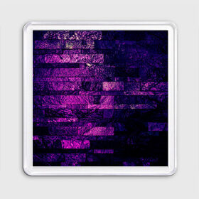 Магнит 55*55 с принтом Purple-Wall в Екатеринбурге, Пластик | Размер: 65*65 мм; Размер печати: 55*55 мм | abstraction | bricks | dark | pink | purple | ribbed | texture | tiles | wall | абстракция | кирпичи | плитка | ребристый | розовый | стена | текстура | темный | фиолетовый