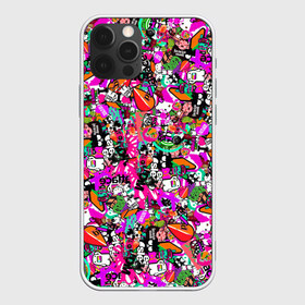 Чехол для iPhone 12 Pro Max с принтом S-tickers в Екатеринбурге, Силикон |  | abstraction | background | colorful | jdm | sticker | stickers | style | texture | абстракция | наклейки | разноцветный | стикер | стиль | текстура | фон