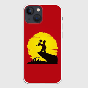 Чехол для iPhone 13 mini с принтом КОРОЛЬ БАРТ в Екатеринбурге,  |  | африка | барт | закат | коль лев | мультфильм | симпсоны