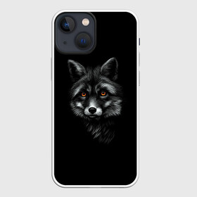 Чехол для iPhone 13 mini с принтом Лиса в Екатеринбурге,  |  | голова лисы | животные | звери | лиса | лисы | черный лис