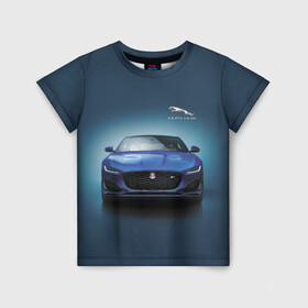 Детская футболка 3D с принтом Jaguar в Екатеринбурге, 100% гипоаллергенный полиэфир | прямой крой, круглый вырез горловины, длина до линии бедер, чуть спущенное плечо, ткань немного тянется | car | jaguar | power | predator | автомобиль | мощь | хищник | ягуар