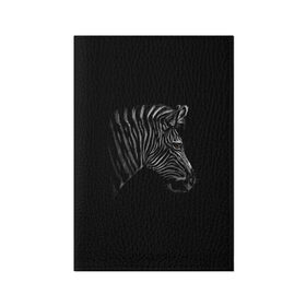 Обложка для паспорта матовая кожа с принтом Зебра в Екатеринбурге, натуральная матовая кожа | размер 19,3 х 13,7 см; прозрачные пластиковые крепления | голова зебры | животные | звери | зебра | зебры