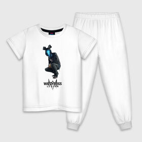 Детская пижама хлопок с принтом Watch Dogs: Legion в Екатеринбурге, 100% хлопок |  брюки и футболка прямого кроя, без карманов, на брюках мягкая резинка на поясе и по низу штанин
 | Тематика изображения на принте: boy | ctos | dedsec | logo game | watch dogs | боец | будущее | вотч догс | игра | игроман | киберпанк | лазутчик | легион | логотипы игр | лондон | маркус | парень | паркур | пацаны | ренч | сторожевые собаки | хакеры