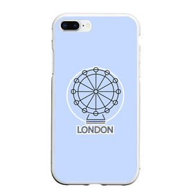 Чехол для iPhone 7Plus/8 Plus матовый с принтом Лондон London Eye в Екатеринбурге, Силикон | Область печати: задняя сторона чехла, без боковых панелей | blue circle | england | english | europe | eye | gb | icon | london | travel | uk | vacation | англия | аттракцион | великобритания | европа | иконка | колесо обозрения | лондон | лондонский глаз | надпись | отпуск | поездка | путешествие |