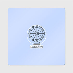 Магнит виниловый Квадрат с принтом Лондон London Eye в Екатеринбурге, полимерный материал с магнитным слоем | размер 9*9 см, закругленные углы | blue circle | england | english | europe | eye | gb | icon | london | travel | uk | vacation | англия | аттракцион | великобритания | европа | иконка | колесо обозрения | лондон | лондонский глаз | надпись | отпуск | поездка | путешествие |