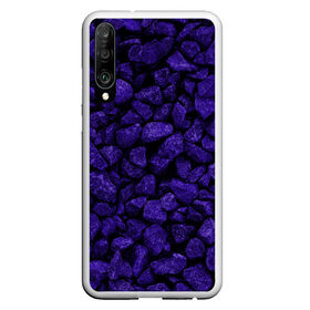 Чехол для Honor P30 с принтом Purple-$tone$ в Екатеринбурге, Силикон | Область печати: задняя сторона чехла, без боковых панелей | Тематика изображения на принте: abstraction | forms | gravel | pebbles | purple | stones | texture | абстракция | галька | гравий | камни | текстура | фиолетовый | формы