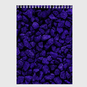 Скетчбук с принтом Purple-$tone$ в Екатеринбурге, 100% бумага
 | 48 листов, плотность листов — 100 г/м2, плотность картонной обложки — 250 г/м2. Листы скреплены сверху удобной пружинной спиралью | abstraction | forms | gravel | pebbles | purple | stones | texture | абстракция | галька | гравий | камни | текстура | фиолетовый | формы