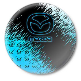 Значок с принтом MAZDA в Екатеринбурге,  металл | круглая форма, металлическая застежка в виде булавки | 2020 | auto | mazda | sport | авто | автомобиль | автомобильные | бренд | мазда | марка | машины | спорт