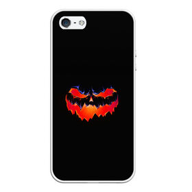 Чехол для iPhone 5/5S матовый с принтом HALLOWEEN в Екатеринбурге, Силикон | Область печати: задняя сторона чехла, без боковых панелей | злая тыква | подарок на хэллоуин | тыква светящаяся | хэллоуин