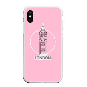 Чехол для iPhone XS Max матовый с принтом Биг Бен, Лондон, London в Екатеринбурге, Силикон | Область печати: задняя сторона чехла, без боковых панелей | big ben | clock | england | europe | london | pink | travel | англия | башня | башня елизаветы | биг бен | великобритания | европа | иконка | круг | лондон | надпись | путешествия | розовый | символ | часы