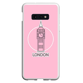 Чехол для Samsung S10E с принтом Биг Бен, Лондон, London в Екатеринбурге, Силикон | Область печати: задняя сторона чехла, без боковых панелей | Тематика изображения на принте: big ben | clock | england | europe | london | pink | travel | англия | башня | башня елизаветы | биг бен | великобритания | европа | иконка | круг | лондон | надпись | путешествия | розовый | символ | часы