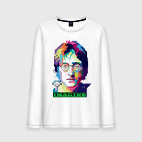 Мужской лонгслив хлопок с принтом John Lennon Imagine в Екатеринбурге, 100% хлопок |  | Тематика изображения на принте: beatles | imagine | john | lennon | the beatles | битлз | битлы | группа | джон | купить | леннон | леннона | очки | рок н ролл | с группы | хиппи