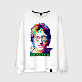 Мужской свитшот хлопок с принтом John Lennon Imagine в Екатеринбурге, 100% хлопок |  | beatles | imagine | john | lennon | the beatles | битлз | битлы | группа | джон | купить | леннон | леннона | очки | рок н ролл | с группы | хиппи