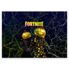 Поздравительная открытка с принтом Fortnite Jack Gourdon в Екатеринбурге, 100% бумага | плотность бумаги 280 г/м2, матовая, на обратной стороне линовка и место для марки
 | chapter 2 | fortnite | fortnite 3 | fortnite jack gourdon | fortnitemare | halloween | jack gourdon | jack gourdon outfit | лого фортнайт | сет jack gourdon | скин тыквы | тыква | фортнайт | фортнайт глава 2 | фортнайт тыква | хэллоуин | хэллоуин фортнайт