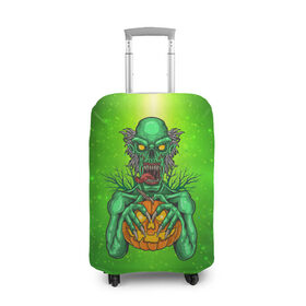 Чехол для чемодана 3D с принтом Zombie в Екатеринбурге, 86% полиэфир, 14% спандекс | двустороннее нанесение принта, прорези для ручек и колес | blood | diablo | haloween | horror | дьявол | зомби | кости | кровь | мозги | мясо | страшилка | ужасы | хеллоуин | хелоуин
