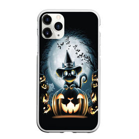 Чехол для iPhone 11 Pro Max матовый с принтом Хэллоуин Кот в Екатеринбурге, Силикон |  | 2020 | cat | cats | halloween | джек | киса | кисуля | кот | котик | коты | кошечка | ленивец | мяу | октябрь | панда | призрак | призраки | собака | тыква | хеллоуин | хелоуин | хэллоуин | хэлоуин | черный кот | щеночек