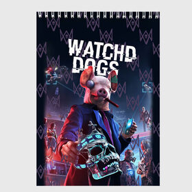 Скетчбук с принтом Watch Dogs: Legion в Екатеринбурге, 100% бумага
 | 48 листов, плотность листов — 100 г/м2, плотность картонной обложки — 250 г/м2. Листы скреплены сверху удобной пружинной спиралью | 