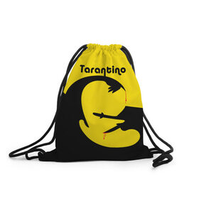 Рюкзак-мешок 3D с принтом Тарантино в Екатеринбурге, 100% полиэстер | плотность ткани — 200 г/м2, размер — 35 х 45 см; лямки — толстые шнурки, застежка на шнуровке, без карманов и подкладки | head | tarantino | голова | капля | меч | нож | рука | тарантино