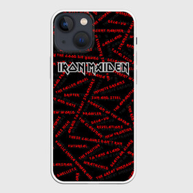 Чехол для iPhone 13 mini с принтом IRON MAIDEN SONGS (Z) в Екатеринбурге,  |  | dave | iron maiden | murray | music | percy harris | rock | адриан смит | айрон мэйден | брюс дикинсон | дэйв мюррей | железная дева | музик | нико макбрэйн | рок | стив харрис | ужасы | хеви метал | яник герс