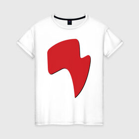 Женская футболка хлопок с принтом огонёк red в Екатеринбурге, 100% хлопок | прямой крой, круглый вырез горловины, длина до линии бедер, слегка спущенное плечо | drive | drive fitness | драйв | драйв фитнес