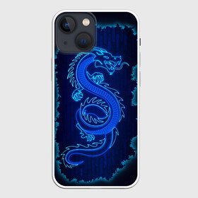 Чехол для iPhone 13 mini с принтом NEON DRAGON в Екатеринбурге,  |  | дракон | китайский дракон | неон | неоновый дракон