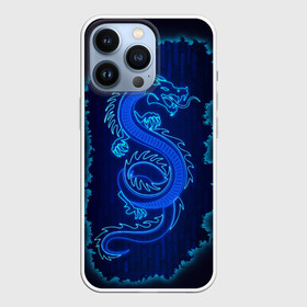 Чехол для iPhone 13 Pro с принтом NEON DRAGON в Екатеринбурге,  |  | дракон | китайский дракон | неон | неоновый дракон