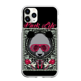 Чехол для iPhone 11 Pro матовый с принтом Розовая жизнь в Екатеринбурге, Силикон |  | голова медведя. | голова панды | медведи | орнамент | панда | панда в розовых очках | розовая жизнь | розовый стиль | розы