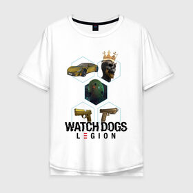 Мужская футболка хлопок Oversize с принтом Watch Dogs: Legion в Екатеринбурге, 100% хлопок | свободный крой, круглый ворот, “спинка” длиннее передней части | action | action adventure | game watch dogs | legion | skull | watch dogs | watch dogs legion | watch dogs mask | ватч догз легион | ватч догс | заставка watch dogs | игра watch dogs | легион | лого | логотип | логотип watch dogs | лондон |